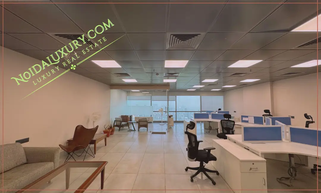 Aerial photo — Supernova Astralis mixed-use and office tower on Noida Expressway